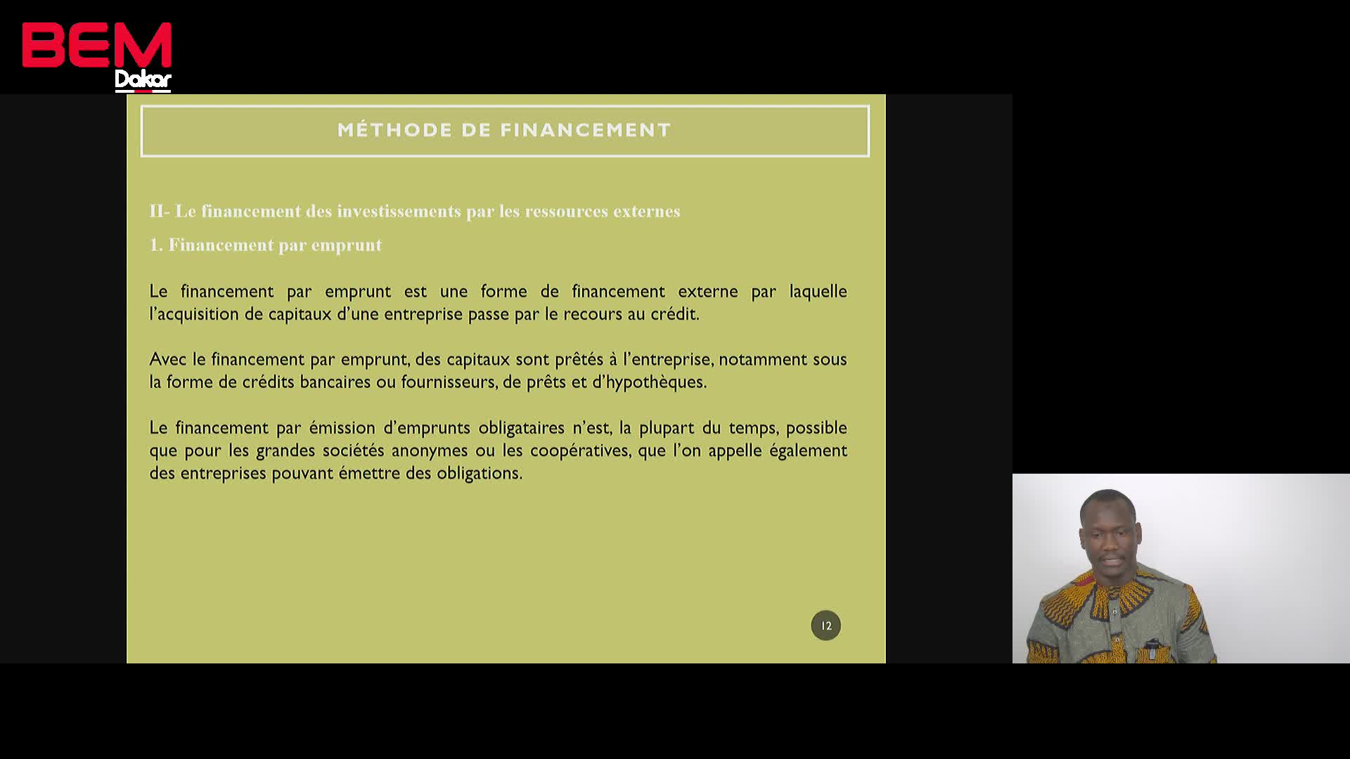 S4 A2 Méthode DE FINANCEMENT