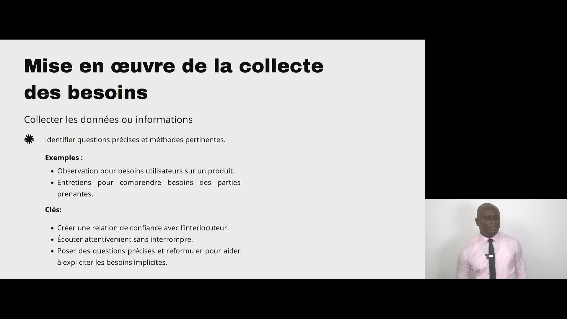 S2 A2  Mise en œuvre de la collecte des besoins