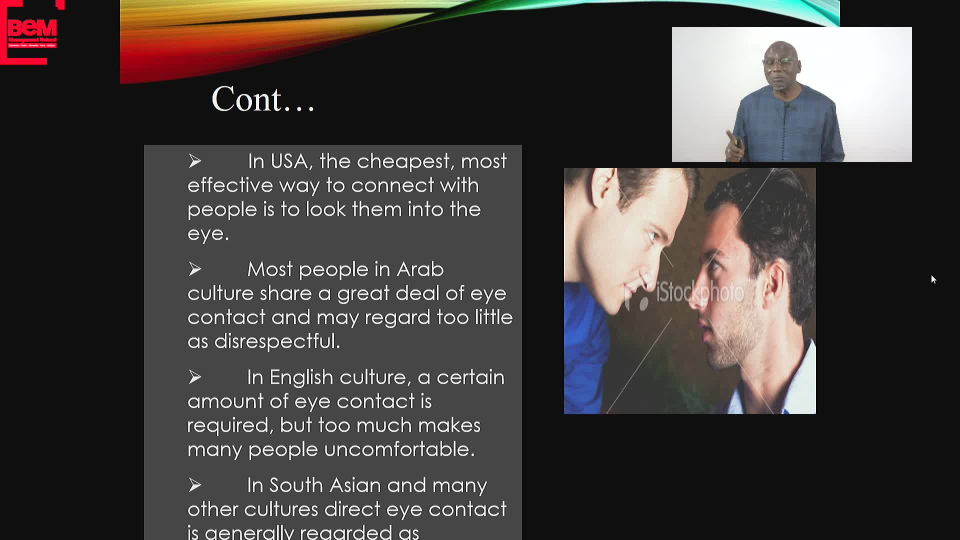 Cross-culture communication Dr Mor SARR