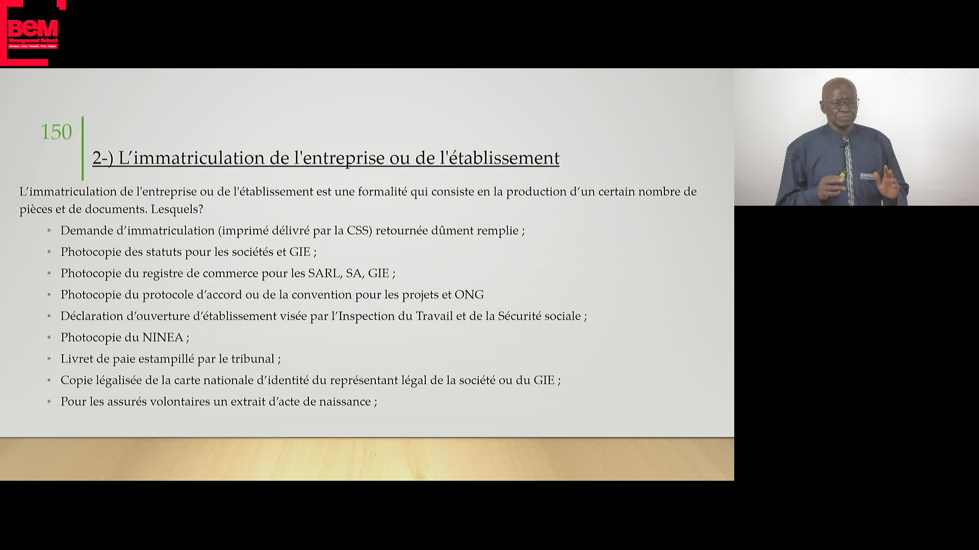 Presentation sequence 5 Cours DS