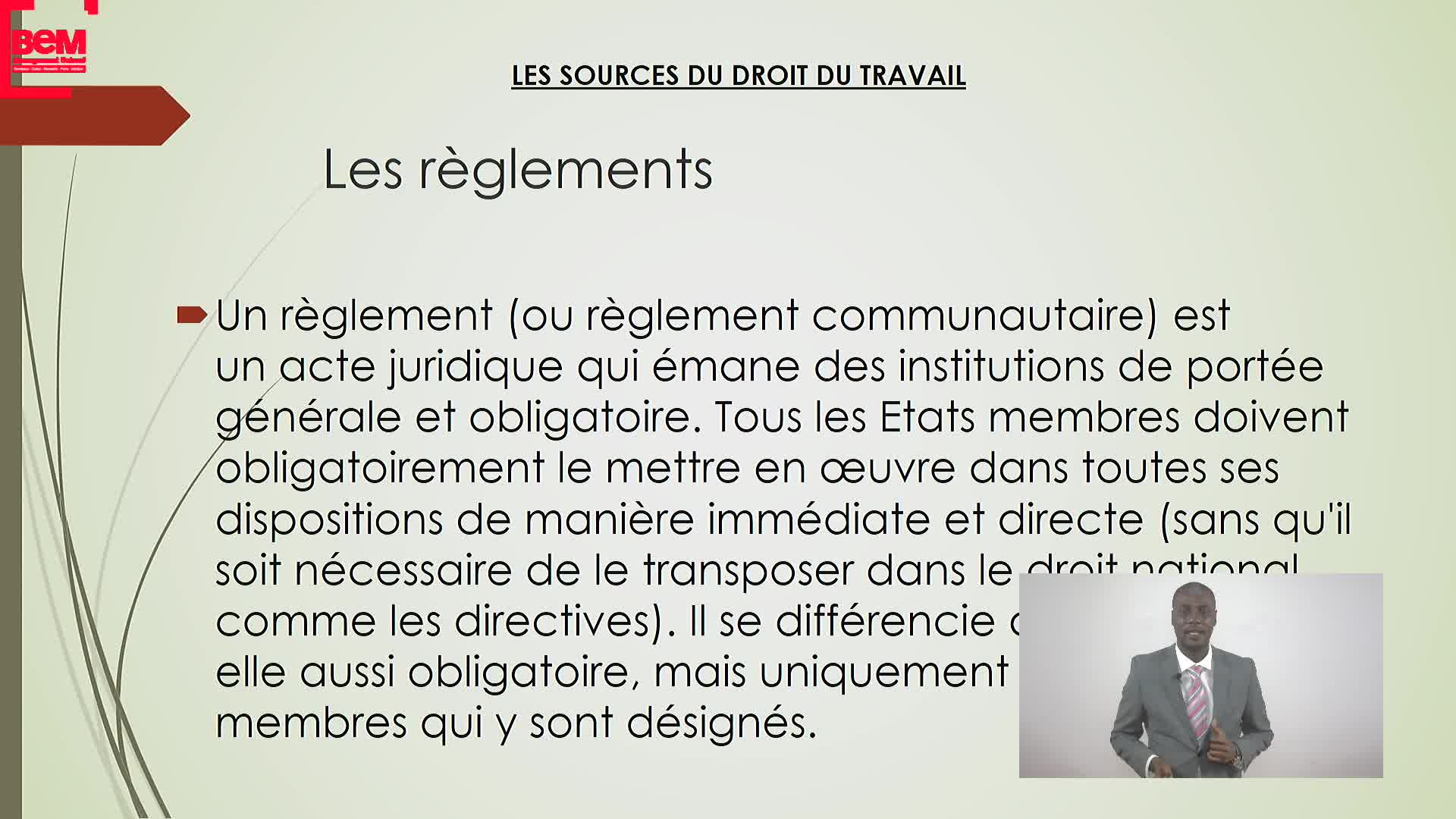 Présentation séquence 1 droit du travail M NGOM