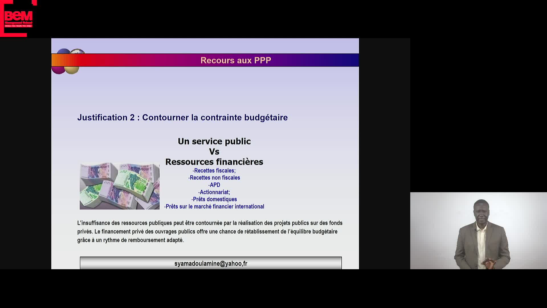 S1 A3 Justifications du recours aux PPP