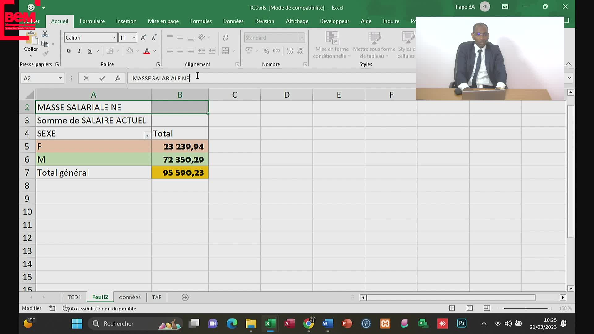 Séquence 5 les TCDs M BA MS-Excel