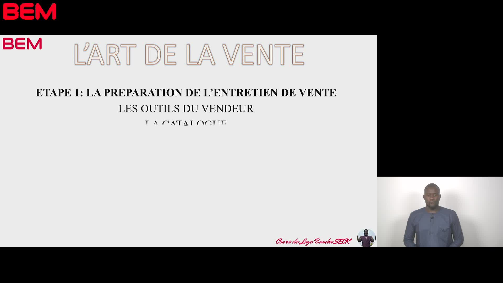 S1 A2 Préparation de l'entretien de vente M SECK
