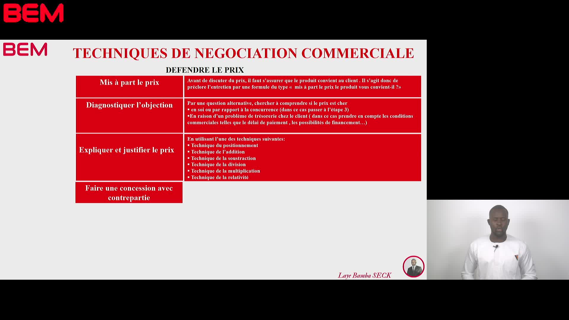 S3 A1 Presentation prix et negociation M SECK