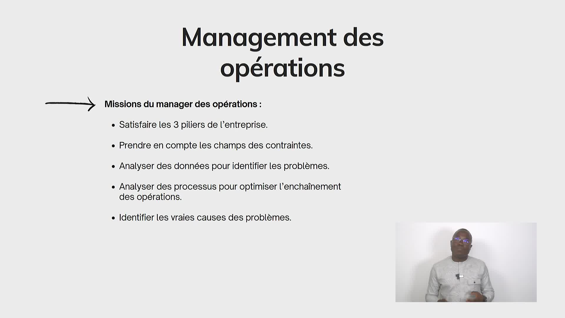 S1A7 Management des opérations