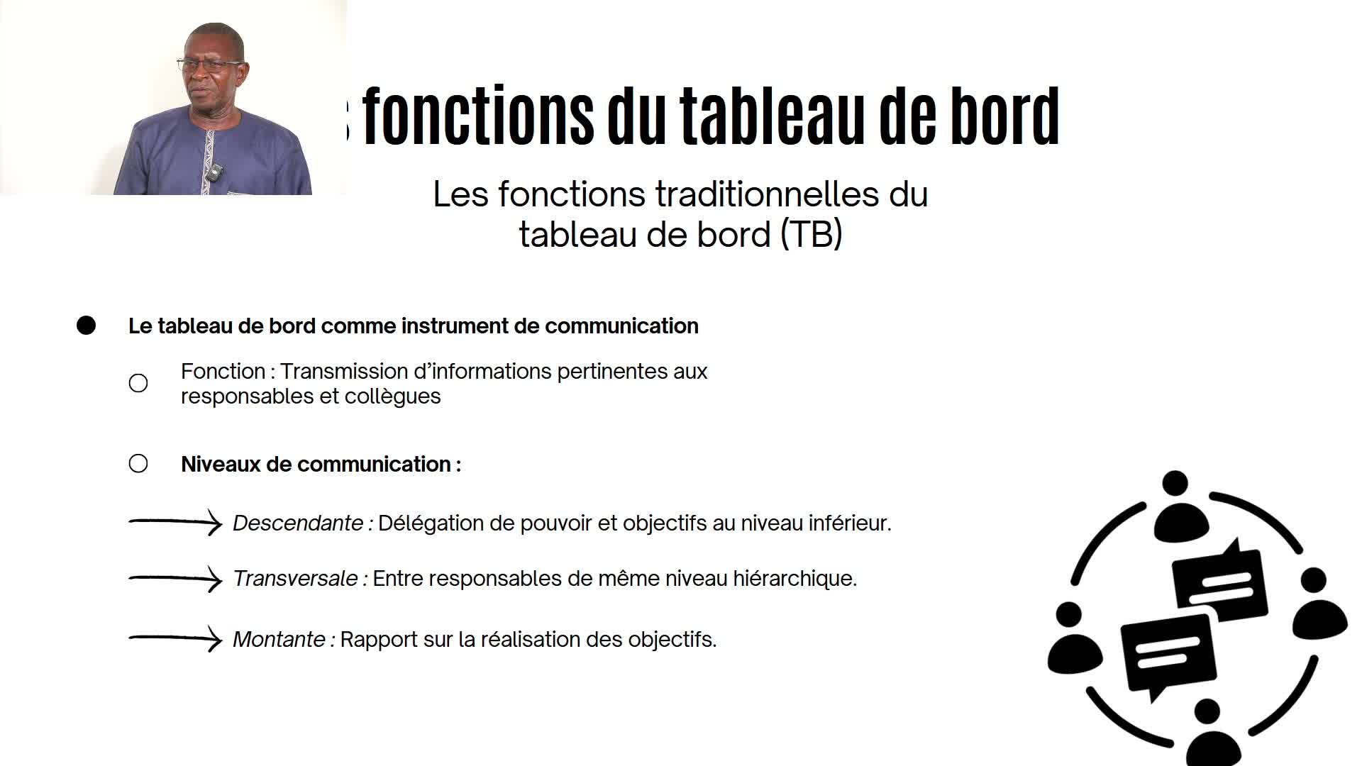 S3A2 Les fonctions du tableau de bord