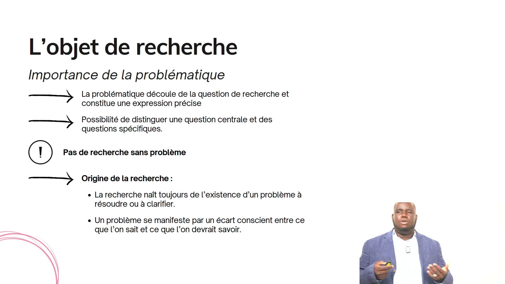 MR S2A2 L'objet de recherche