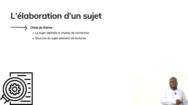 MR S1A4 L’élaboration dun sujet