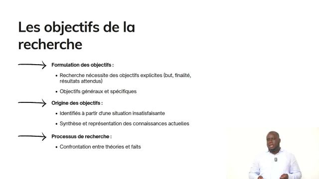 MR S1A2 Les objectifs de la recherche