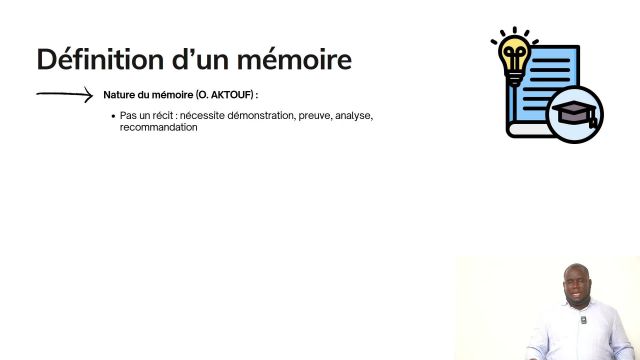 MR S1A1 Définition dun mémoire