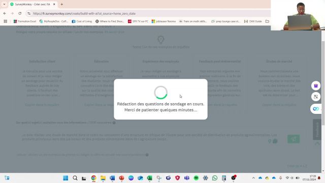 Etude de marché - Séquence 3 - Survey Monkey