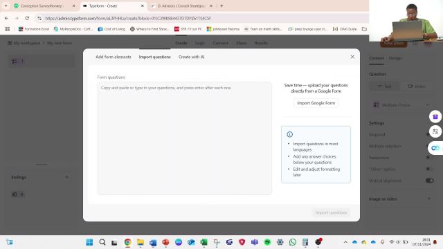 Etude de marché - Séquence 3 - TypeForm