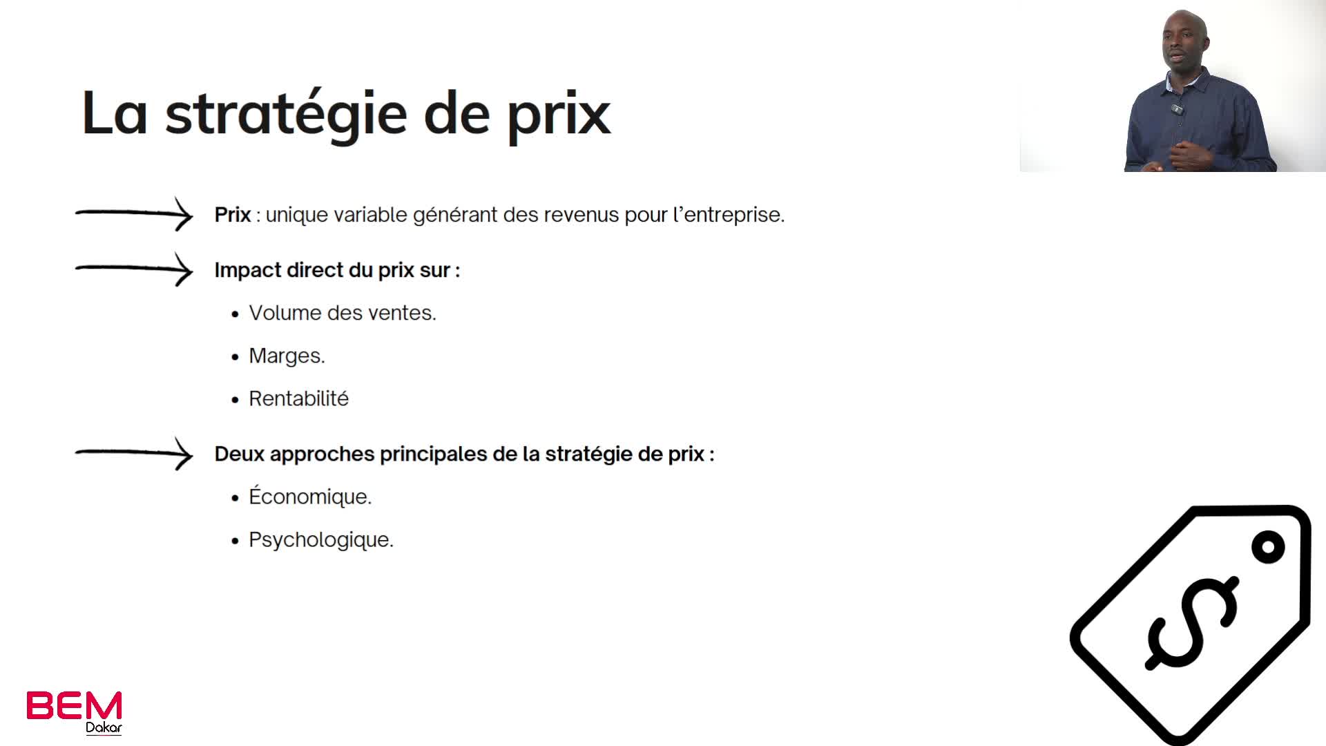 S2A2 La stratégie de prix