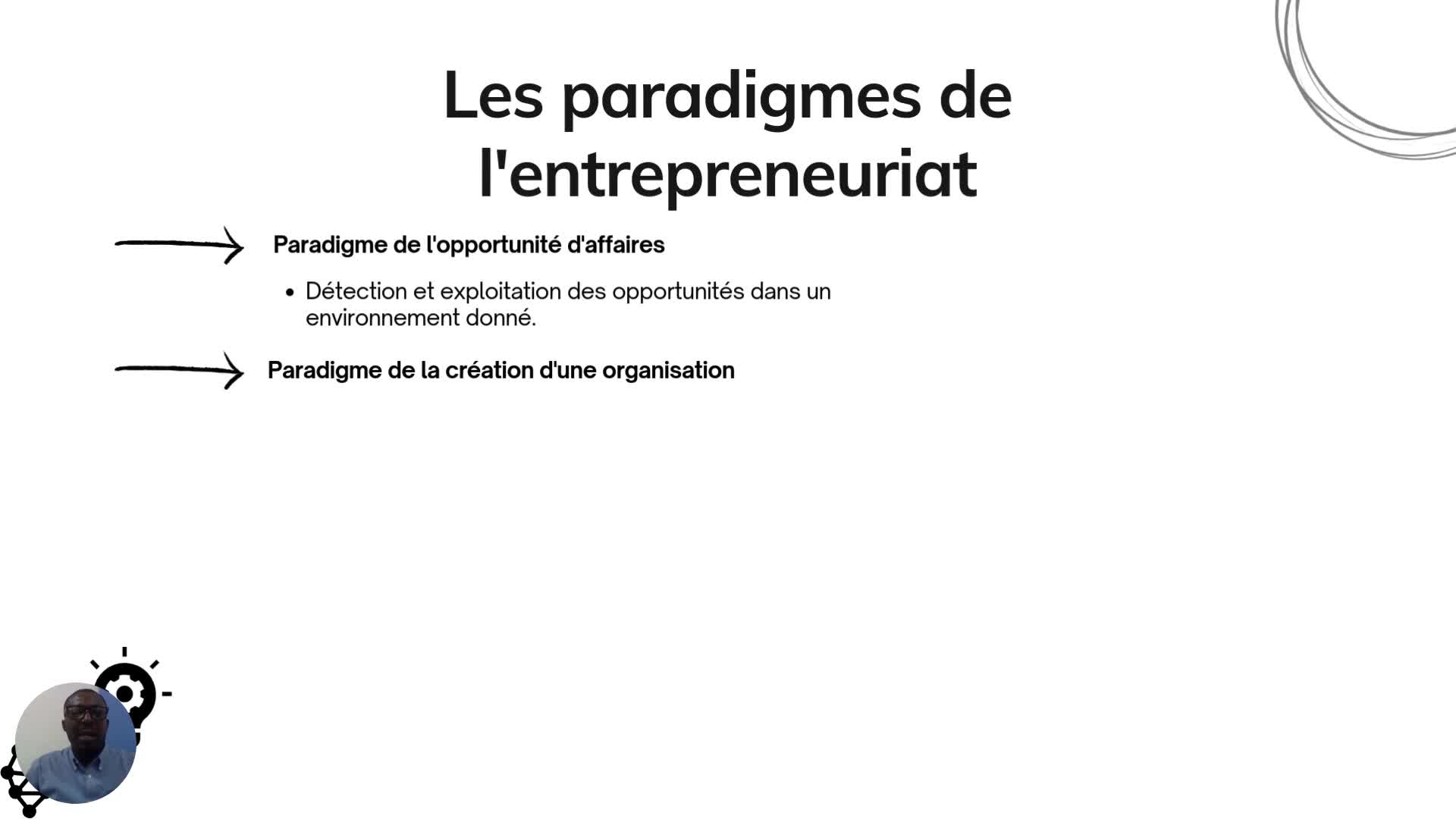 Entreprenariat S1A4 Les paradigmes de l'entreprene