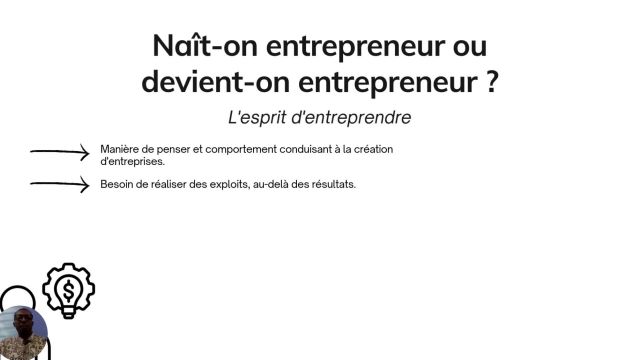 Entreprenariat S3A2 Nait-on entrepreneur ou devien