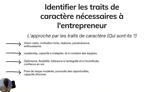 Entreprenariat S3A3  Identifier les traits de cara