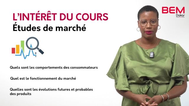 Pourquoi ce cours Etudes de Marché