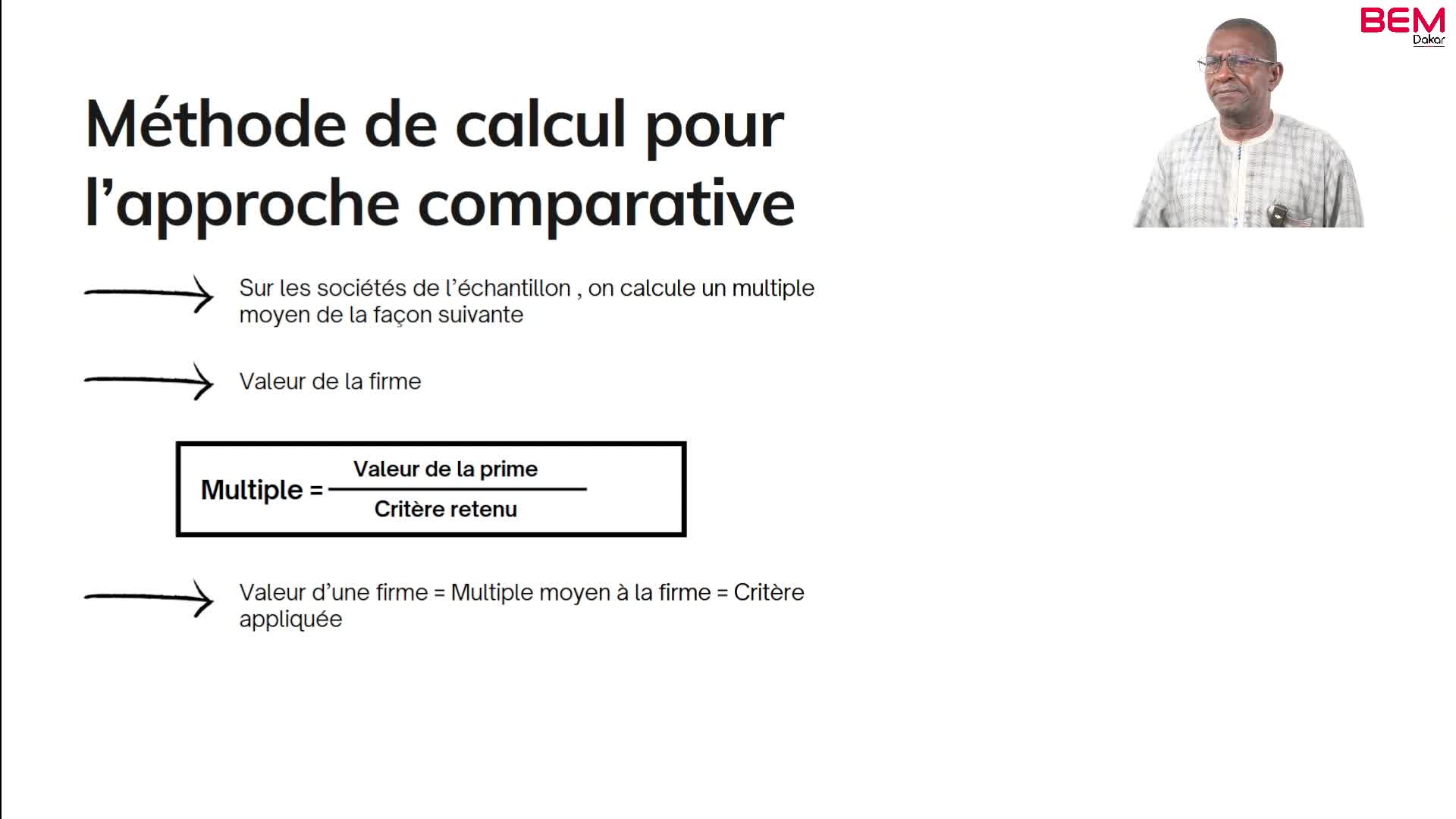 EE S3A2 Méthode de calcul pour l'approche comparat