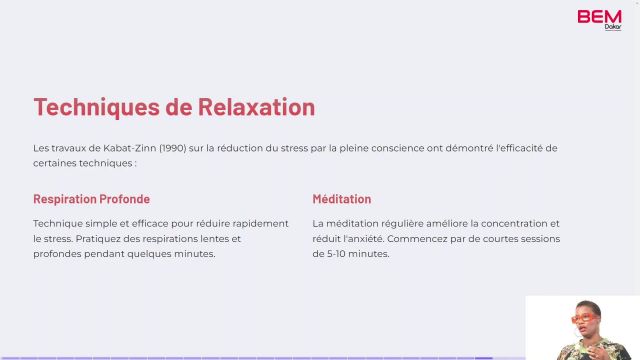 Dev P S2A3  La gestion du stress