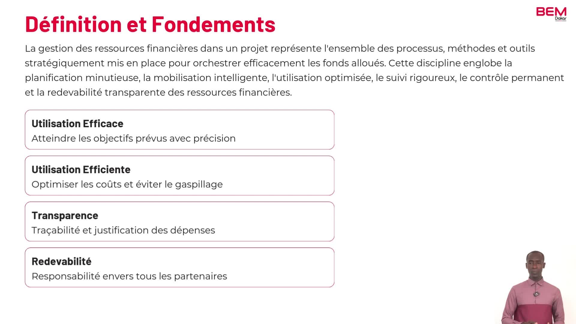Gestion des ressources financières